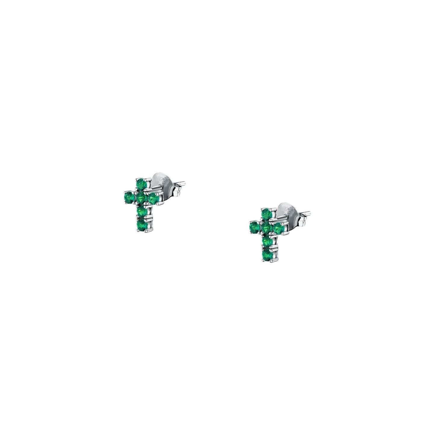 Morellato Tesori Earrings With Green Cross SAIW218 For Women
