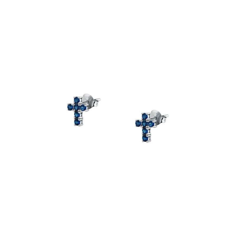 Morellato Tesori Earrings With Blue Cross SAIW219 For Women