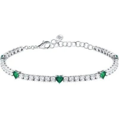 Morellato Tesori Bracelet With Green Hearts SAIW235 For Women