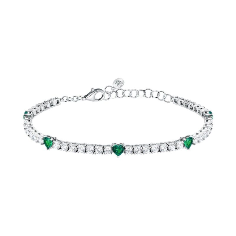 Morellato Tesori Bracelet With Green Hearts SAIW235 For Women