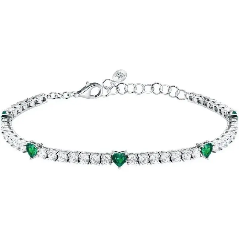 Morellato Tesori Bracelet With Green Hearts SAIW235 For Women
