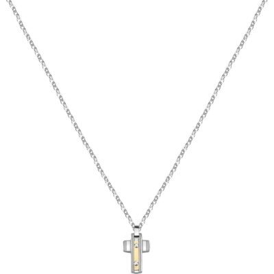 Morellato Gold Stainless Steel And 750 Gold Necklace SATM02 For Men