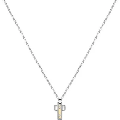Morellato Gold Stainless Steel And 750 Gold Necklace SATM02 For Men