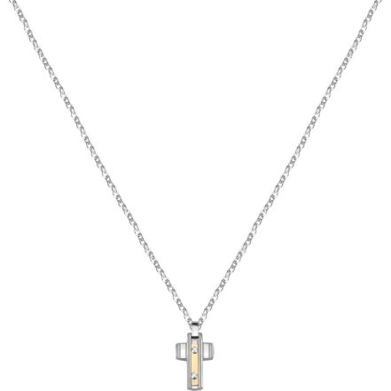 Morellato Gold Stainless Steel And 750 Gold Necklace SATM02 For Men