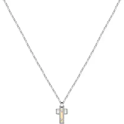 Morellato Gold Stainless Steel And 750 Gold Necklace SATM02 For Men