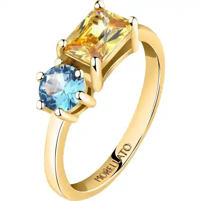 Morellato Colori Gold Tone Rhodium Plating Ring SAVY09014 For Women