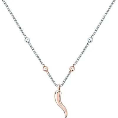 Morellato Istanti Rose Gold Tone Stainless Steel Necklace SAVZ04 For Women