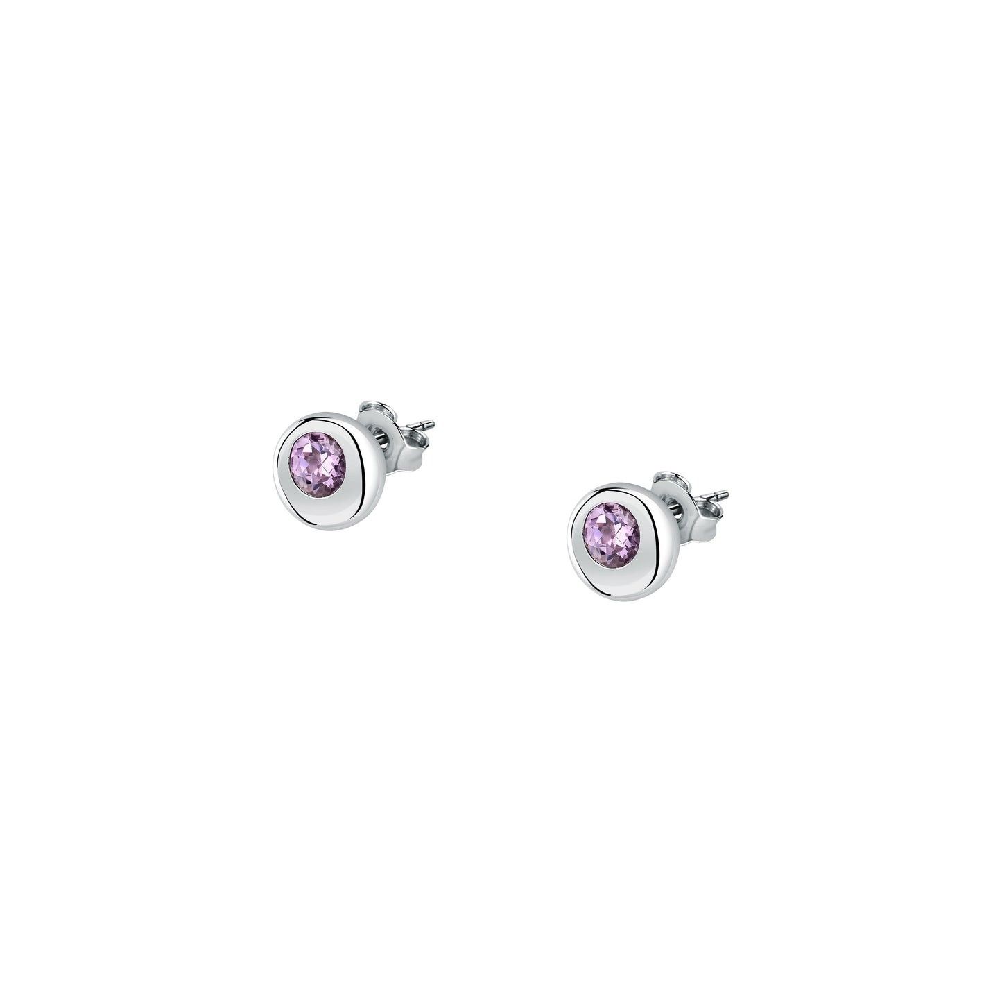 Morellato Tesori Eterni Earrings With Purple Stone SAXN20 For Women