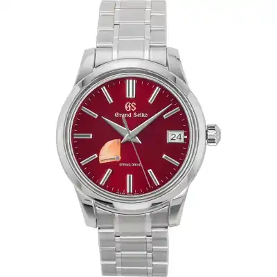 Grand Seiko Elegance Limited Edition 20th Anniversary Stainless Steel Red Dial Automatic SBGA499G 100M Men's Watch