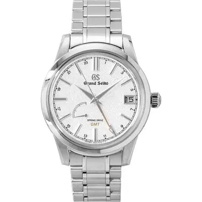 Grand Seiko Elegance GMT Stainless Steel Silver Dial Automatic SBGE269G 100M Men's Watch