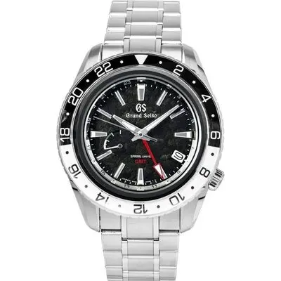Grand Seiko Sport GMT Stainless Steel Black Dial Automatic SBGE277G 100M Men's Watch