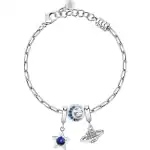 Morellato Drops Bracelet With Clear And Blue Crystals SCZ1380 For Women