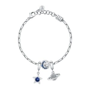 Morellato Drops Bracelet With Clear And Blue Crystals SCZ1380 For Women