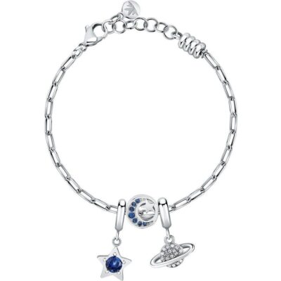 Morellato Drops Bracelet With Clear And Blue Crystals SCZ1380 For Women