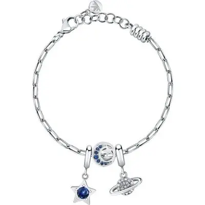 Morellato Drops Bracelet With Clear And Blue Crystals SCZ1380 For Women