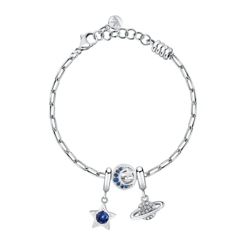 Morellato Drops Bracelet With Clear And Blue Crystals SCZ1380 For Women