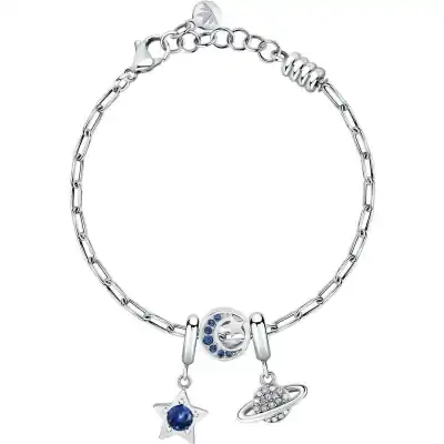 Morellato Drops Bracelet With Clear And Blue Crystals SCZ1380 For Women