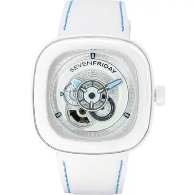Sevenfriday P-Series Curacao Day-Night White Dial Automatic P1C/05 SF-P1C-05 100M Men's Watch