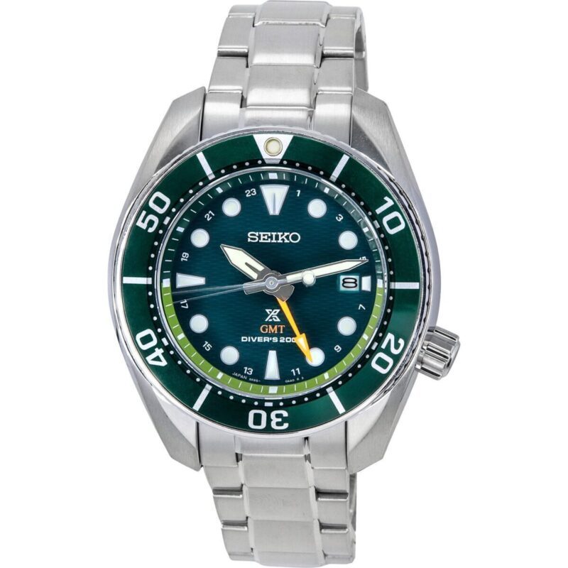 Seiko Prospex Sea Aqua Sumo GMT Green Dial Solar Diver's SFK003J1 200M Men's Watch Seiko Prospex Sea Aqua Sumo GMT Green Dial Solar Diver's SFK003J1 200M Men's Watch