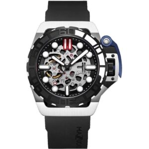 Mazzucato RIM Sub Black And Silver Skeleton Dial Automatic Dive SK1-BL 100M Men's Watch