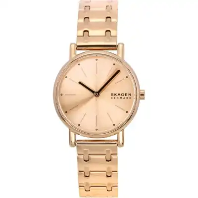 Skagen Signatur Lille Rose Gold Tone Stainless Steel Rose Gold Dial Quartz SKW3125 Women's Watch
