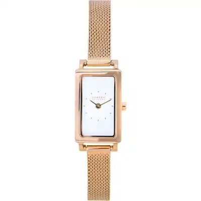 Skagen Hagen Micro Rose Gold Tone Stainless Steel White Dial Quartz SKW3148 Women's Watch