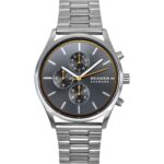 Skagen Holst Chronograph Stainless Steel Sunray Grey Dial Quartz SKW6926 Men's Watch