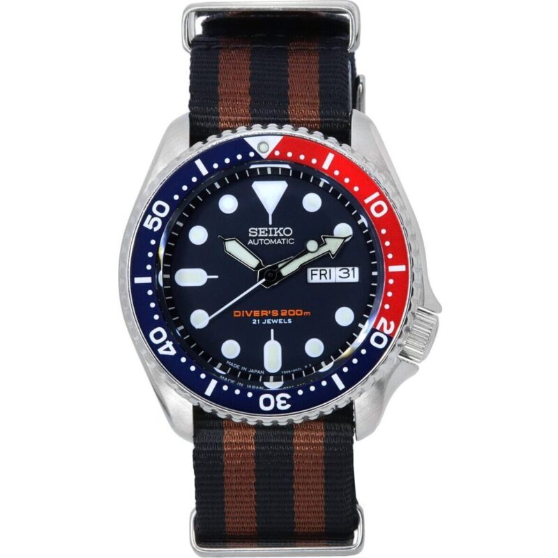 Seiko Blue Dial Automatic Diver's Skx009j1-var-nato22 200m Men's Watch