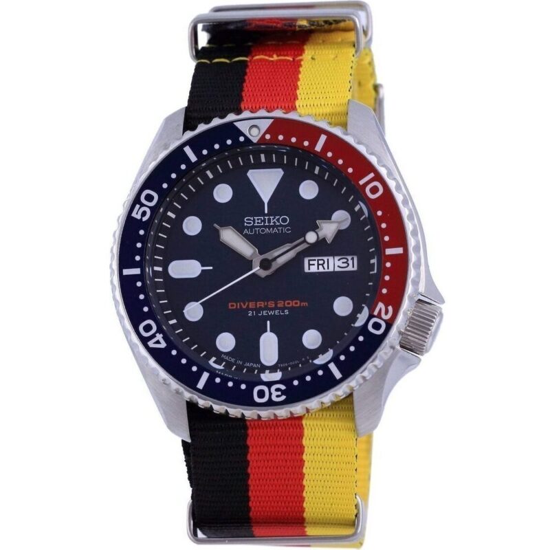 Seiko Automatic Diver's Polyester Japan Made Skx009j1-var-nato26 200m Men's Watch