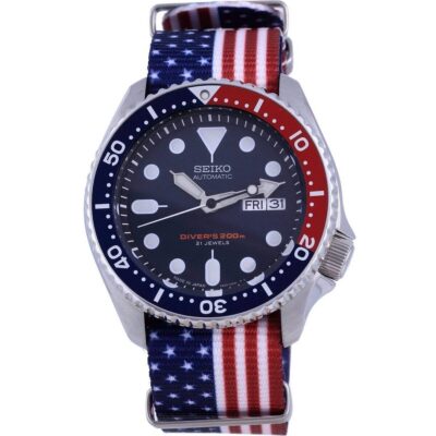 Seiko Automatic Diver's Polyester Japan Made Skx009j1-var-nato27 200m Men's Watch