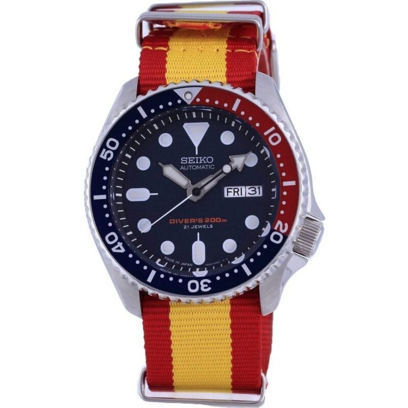 Seiko Automatic Diver's Polyester Japan Made Skx009j1-var-nato29 200m Men's Watch