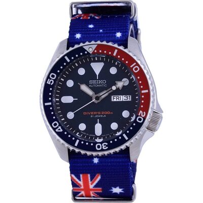 Seiko Automatic Diver's Polyester Japan Made Skx009j1-var-nato30 200m Men's Watch