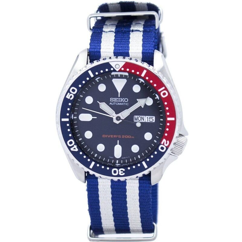 Seiko Automatic Diver's 200m Nato Strap Skx009k1-var-nato2 Men's Watch Seiko Automatic Diver's 200m Nato Strap Skx009k1-var-nato2 Men's Watch