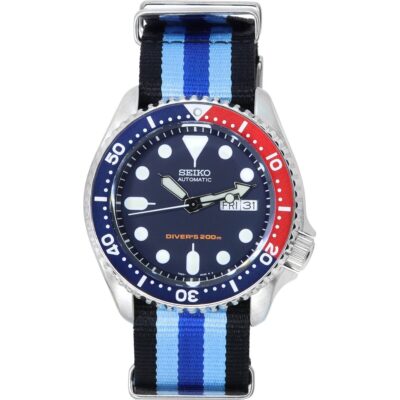 Seiko Blue Dial Automatic Diver's SKX009K1-var-NATO20 200M Men's Watch