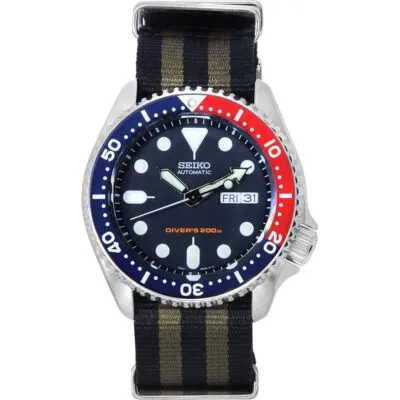 Seiko Blue Dial Automatic Diver's SKX009K1-var-NATO21 200M Men's Watch