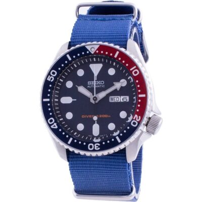Seiko Automatic Diver's Deep Blue Skx009k1-var-nato8 200m Men's Watch