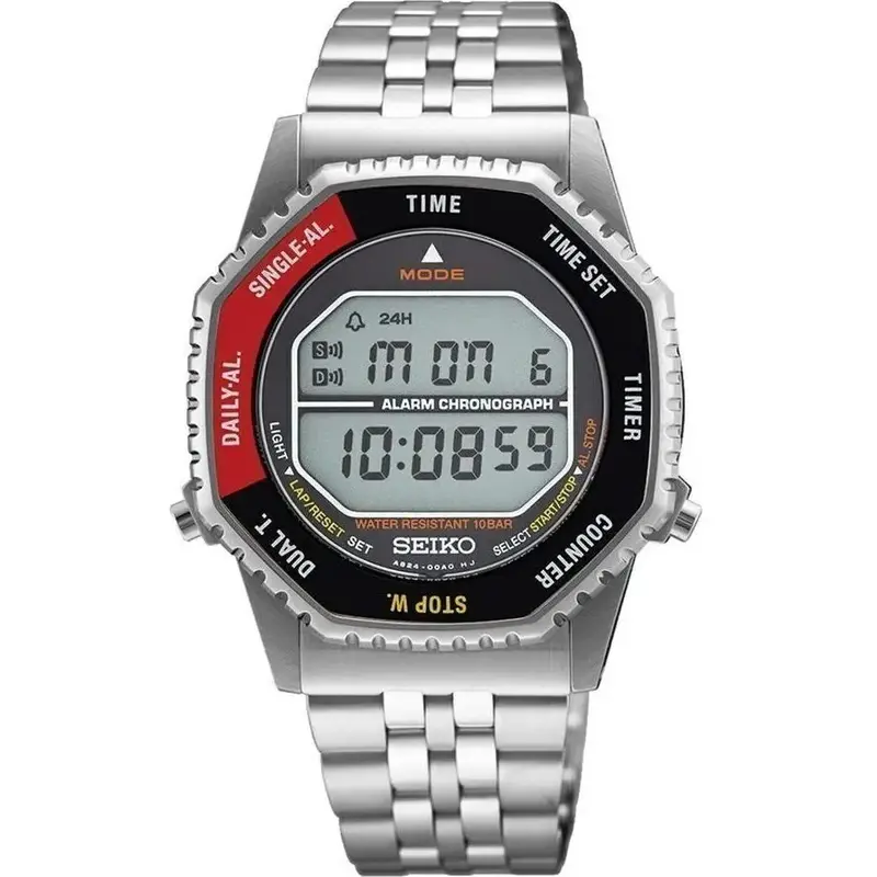 Seiko Rotocall Digital Chronograph Stainless Steel Quartz SMGG19P1 100M Men's Watch