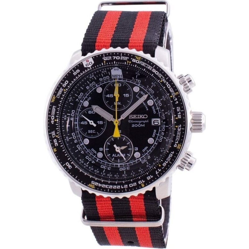 Seiko Pilot's Flight SNA411P1-VAR-NATO3 Quartz Chronograph 200M Men's Watch