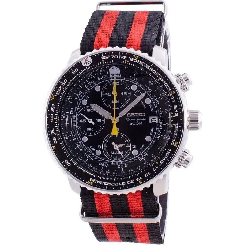 Seiko Pilot's Flight SNA411P1-VAR-NATO3 Quartz Chronograph 200M Men's Watch