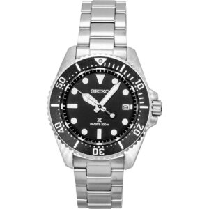 Seiko Prospex Stainless Steel Black Dial Solar Diver's SNE597P1 200M Men's Watch