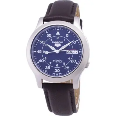 Seiko 5 Military SNK807K2-var-SS4 Automatic Brown Leather Strap Men's Watch