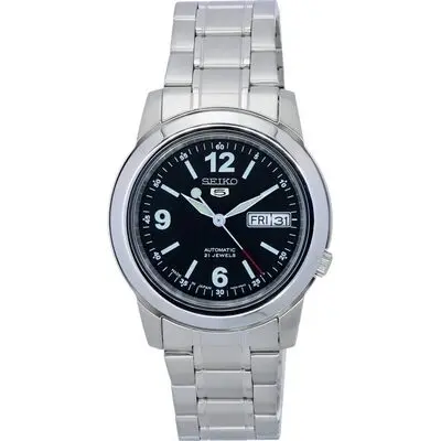 Seiko 5 Stainless Steel Black Dial Automatic SNKE63 SNKE63J1 SNKE63J Men's Watch