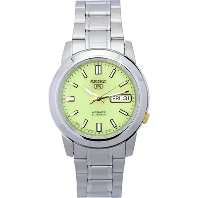 Seiko 5 Stainless Steel Green Dial Automatic SNKK19 SNKK19J1 SNKK19J Men's Watch