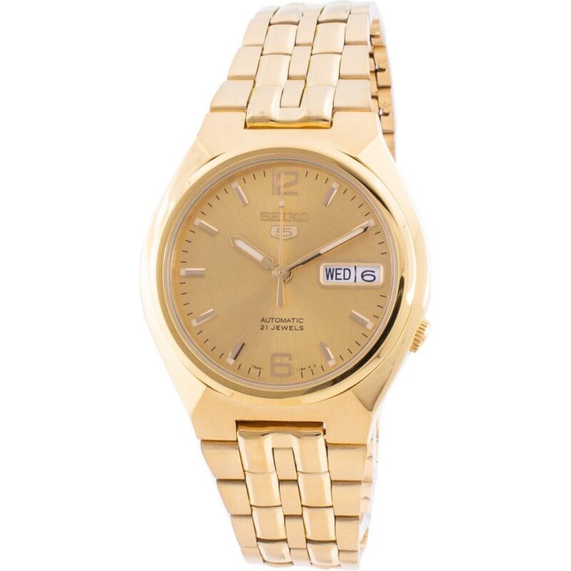 Seiko 5 Automatic Gold Tone Dial SNKL64 SNKL64K1 SNKL64K Men's Watch