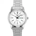 Seiko 5 Stainless Steel Silver Dial 21 Jewels Automatic SNKM83J1 Men's Watch