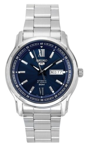 Seiko 5 Analog Stainless Steel Blue Dial Automatic SNKP17K1 Men's Watch