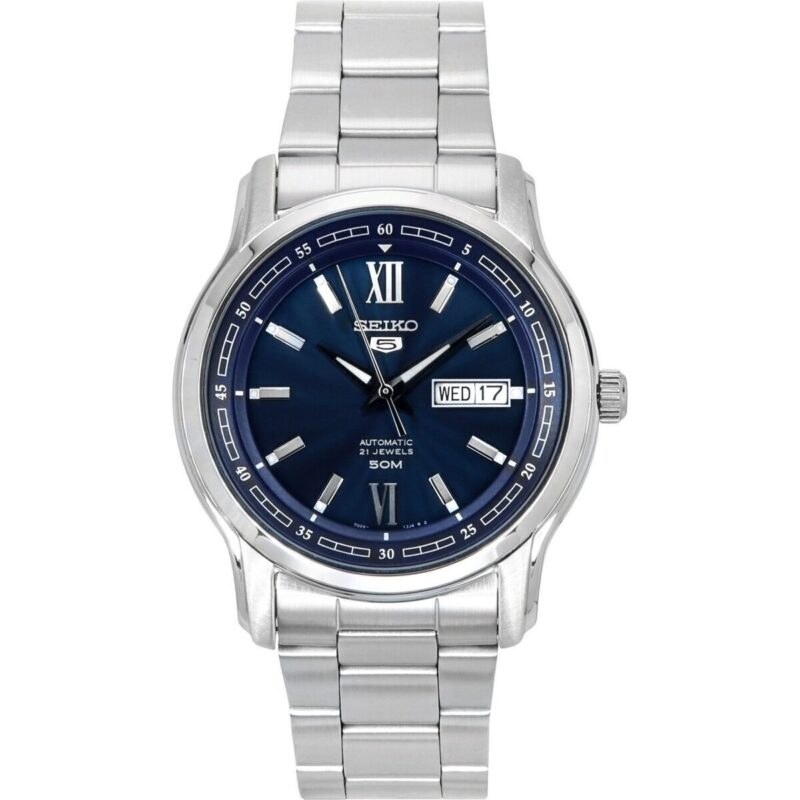 Seiko 5 Analog Stainless Steel Blue Dial Automatic SNKP17K1 Men's Watch Seiko 5 Analog Stainless Steel Blue Dial Automatic SNKP17K1 Men's Watch