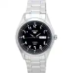 Seiko 5 Stainless Steel Black Arabic Dial Automatic SNKP21 SNKP21J1 SNKP21J Men's Watch