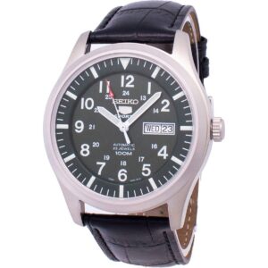 Seiko 5 Sports Automatic Black Leather SNZG09K1-var-LS6 100M Men's Watch