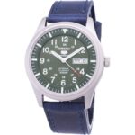 Seiko 5 Sports SNZG09K1-var-LS13 Automatic Dark Blue Leather Strap Men's Watch